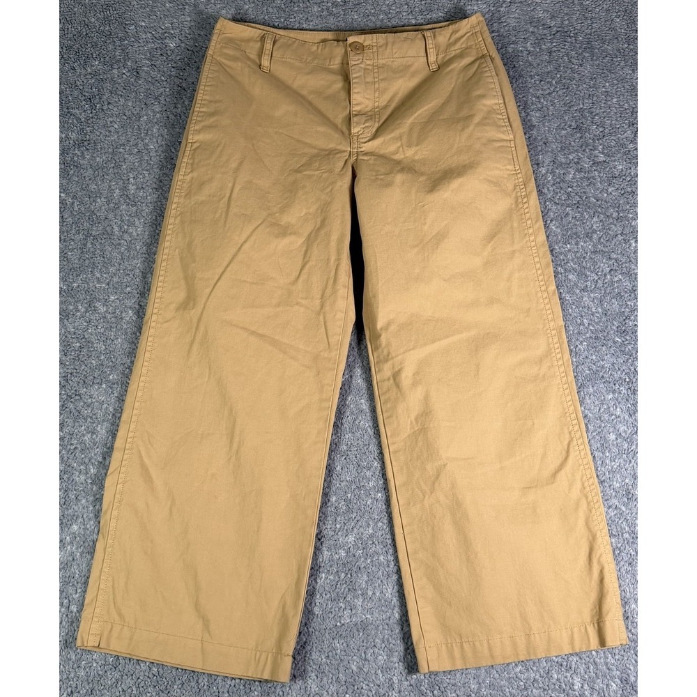 J.Crew Sailor Heritage Khaki Tan Wide Leg Chino Pants BP499 Women's Size 26